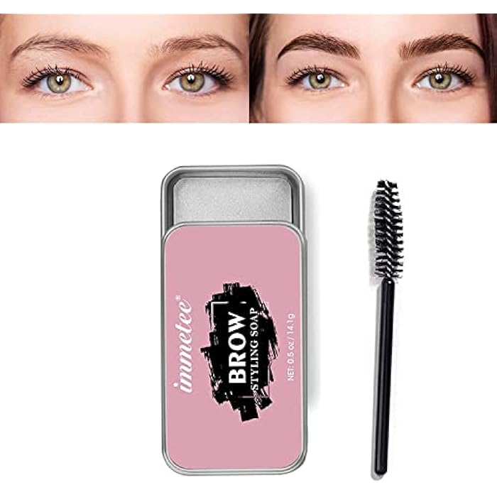 immetee Brows Soap Kit, 1PCS Eyebrows Styling Wax, Brows Shaping Soap, Excellent Stereotypes,Long-lasting Eyebrow Enhancer Gel, 3D Feathery Brows Makeup Balm.14.1g/0.5oz - Image 1
